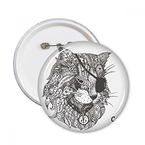 Pins rond chat humain XXL bouton décoration de cadeau original multicolore