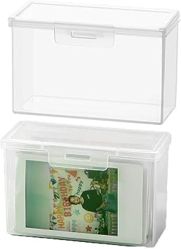 2pcs Kpop Photocard Holder Box Clear Mini Photo Photocard Storage Case Small Photo Card Collection Organizer Box