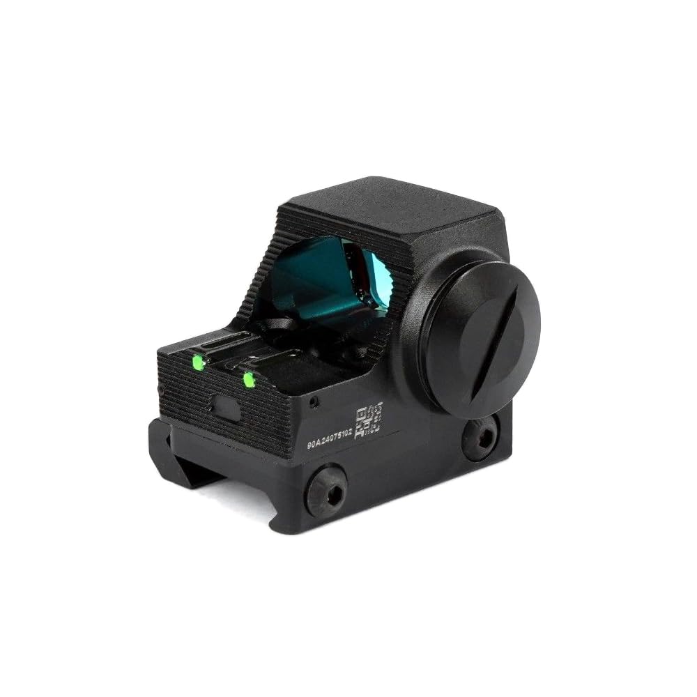 R-X - Mirilla de punto rojo de 1 x 24 mm con mira trasera de fibra óptica, montaje Glock y soporte de riel Picatinny para pistola de caza, Shake Awake