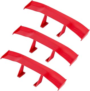 3PCS Car Mini Spoiler Wing, 6.7 Inch Rear Tail Wing, Carbon Fiber Texture Rear Window Spoiler Without Perforation, Mini Spoilers for Cars, Cool Car Accessories for Women Men (Red)