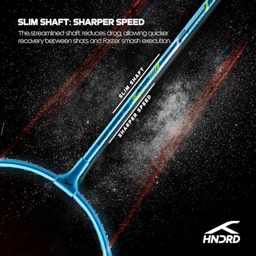 Image of Hundred Smash Master 100 Strung Badminton Racket with Full Racket Cover | for Intermediate Players(Blue /Silver)