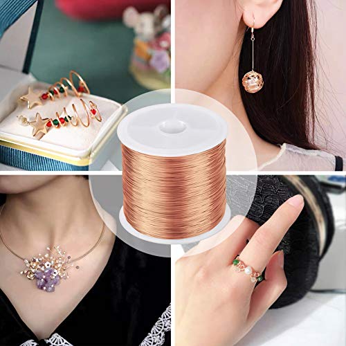 Fil de cuivre anti-ternissement or rose 0,4 mm pour éviter l'oxydation de vos bijoux faits main - 4