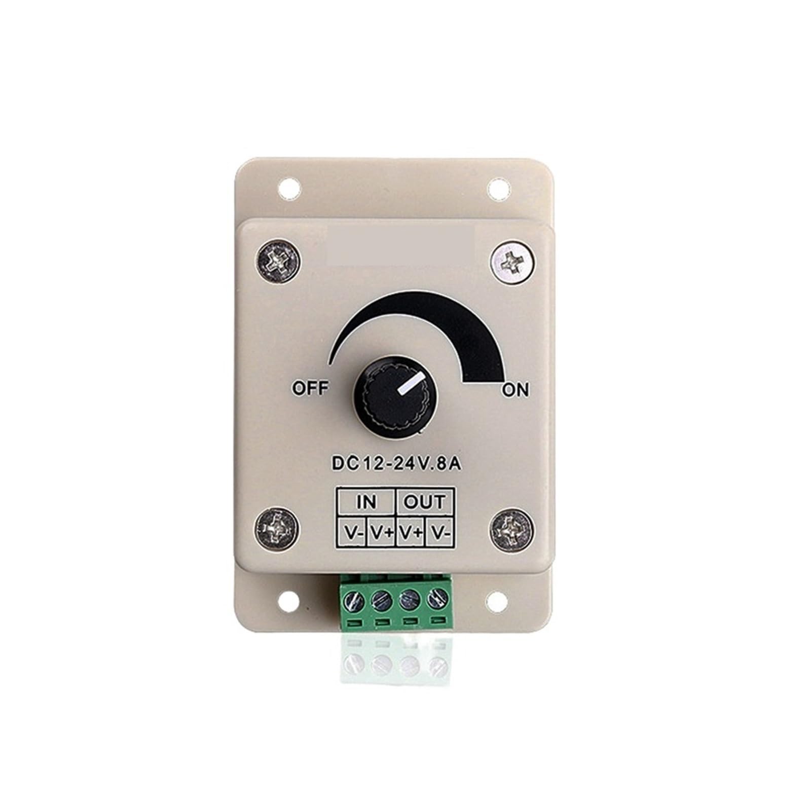 JJKKOZVQF DC 12V 24V LED Dimmer Switch 12V 24V 30A 360W Regulator Adjustable Controller For LED Strip Light Light Modulator Lamp(12V-24V 8A Plastic)