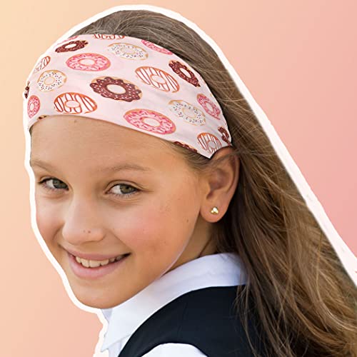 Bohend Girls Headbands Wide Knotted Hair Bands 3Pcs Non Slip Elastic Cute Head Bands Workout Yoga Sweatband Hair Accessories for Girls and Kids (K)4