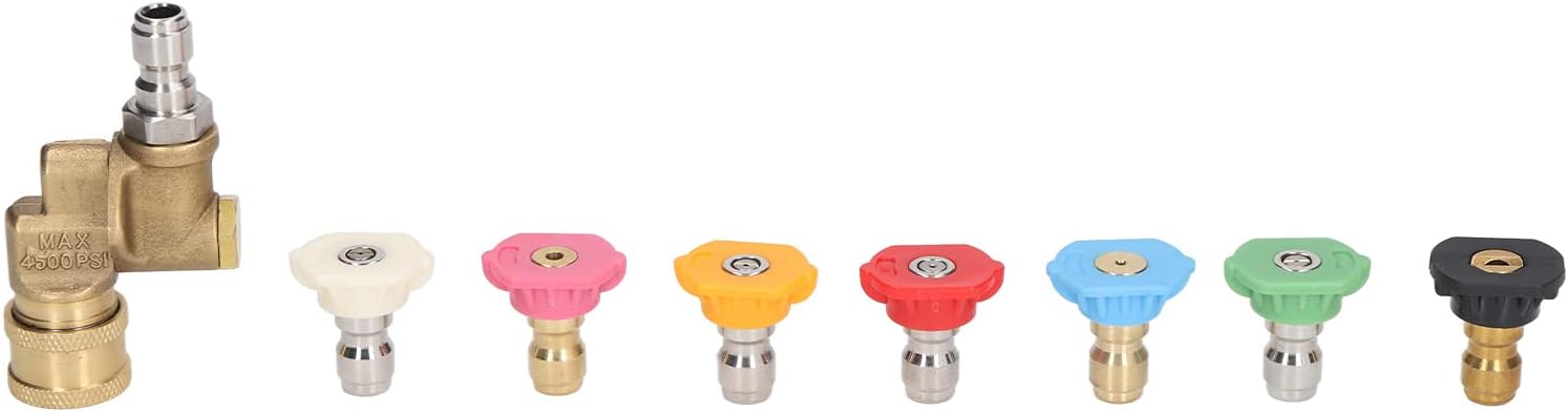 Pressure Washer Nozzle Tips, Washer Nozzle Tips with Coupler, 2.5GPM 4500PSI Multiple Degrees Pressure Washer Accessories for Cleansing Tasks
