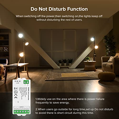 Image of SEZO C04RF 2.4GHz RGBW LED Controller Multiple Color Modes Controlled by RC03RFB RF Remote /Tuya 2.4GHz Gateway for 5050 FCOB RGBW LED Strip DC5-24V Max 12A (Remote /Gateway Not Included)