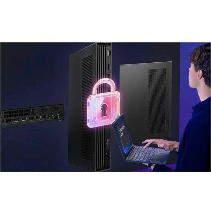 Image of Lenovo ThinkCentre M90q Gen 6 13AC001XUS Desktop Computer - Tiny - Black