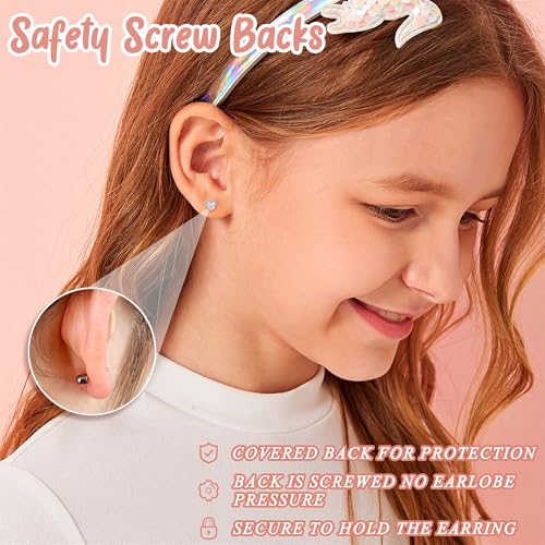 Jstyle JT-J-E0205-BLUE 8 Pairs Surgical Stainless Steel Hypoallergenic Stud Earrings thumb #4
