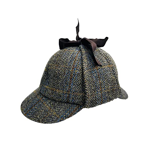 Image of TAILORMAP Harris Tweed Deerstalker Hat for Adult and Child,Detective Hat for Men and Women