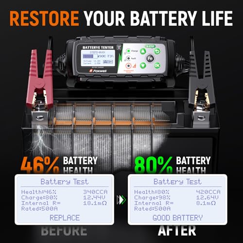 Image of FOXWELL NT630 Plus + FOXWELL BC521 12V 5A Battery Charger, Tester, Trickle Charger & Desulfator