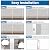 Muzata 6.5ft Complete Set Cable Railing System 36" Brushed Side Mount Post PF02 Handrail HT10 One-Stop Service All-in-One Fit 3ft-6.5ft, RC02