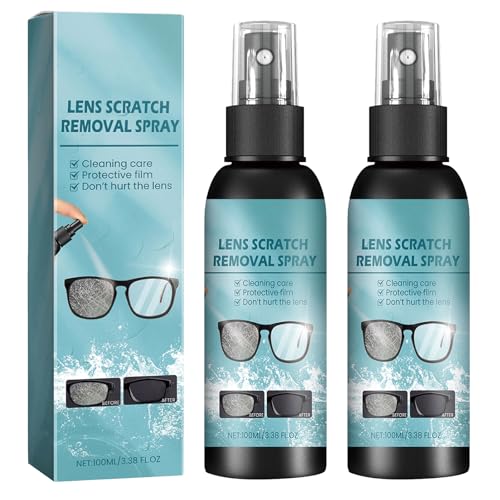 KOAHDE Glasses Cleaning Spray for Sunglasses Screen,Spray Limpiador de Arañazos Gafas,Líquido de Reparación de Cristales para Lentes,Líquidos de Limpieza de Gafas Antiarañazos,2PC