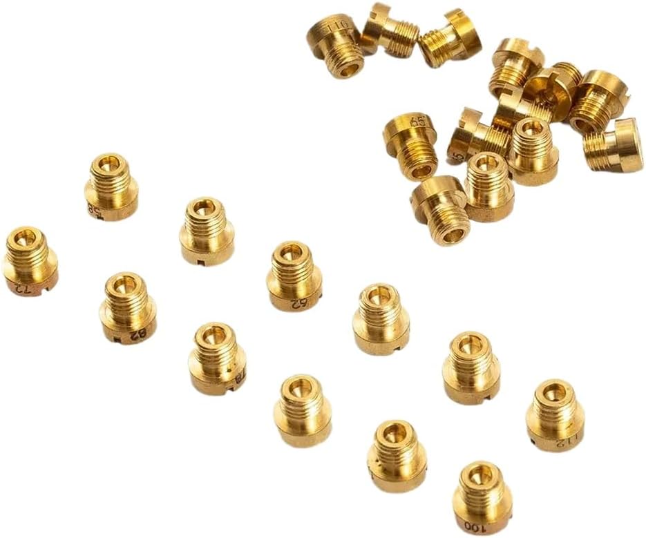 25Pcs Main 55-115 M6 Compatible with Carburetors 6mm Main Jets Set Replacement Injector Nozzle Aftermarket Accessory