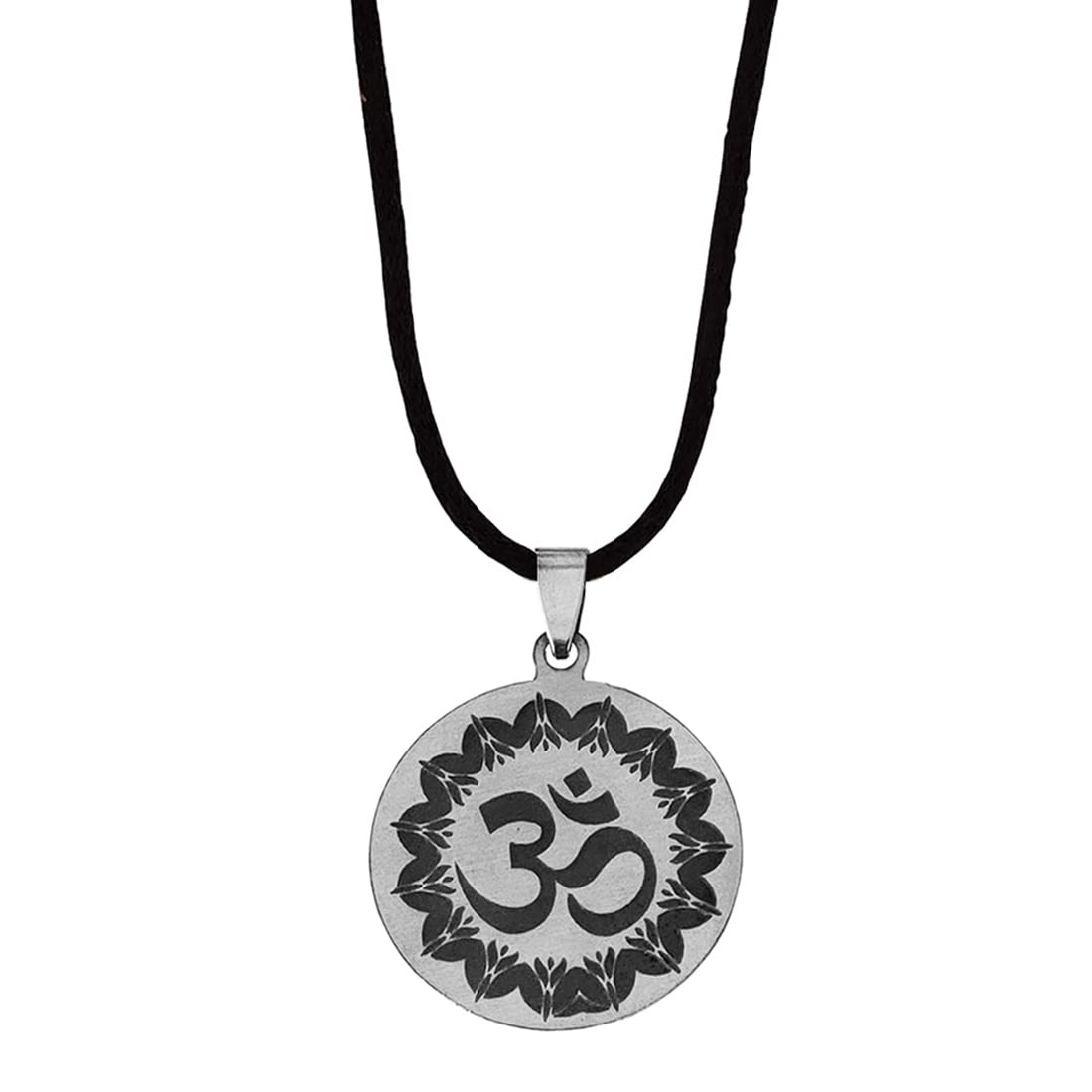 Ohm Symbol Idea Silver Stainless Steel Pendant Necklace Chain For Men And Women LSPnCotten22053