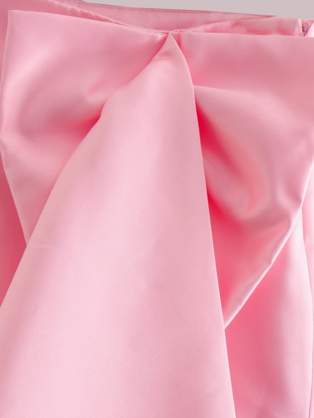 Röcke Damen,Damen-Minirock Rosa Hohe Taille Hüften Wickelrock Mode Einfarbig Schleife Knoten Mit Reißverschluss A-Linie Geraffter, Schlanker Kurzer Rock Für Mädchen Damen,L