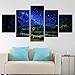 Produktbild bjtbjtbjt Bilder Vlies Leinwandbild 5 TLG Kunstdruck modern Wandbilder XXL Wanddekoration Design Wand Bild Gypsophila C-No-Frame
