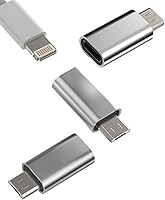 Vista 12 de Adaptador micro USB a Lightning (paquete de 3) convertidor de transmisión de datos de carga rápida, cable micro USB hembra a conector Lightning
