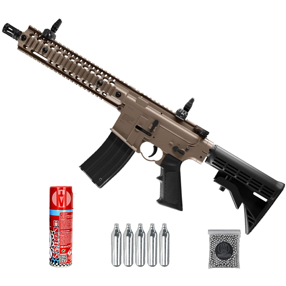 Metralleta Crosman R1 | Carabina de Aire comprimido semiautomática + Aceite de Silicona, CO2 y 500 BB's