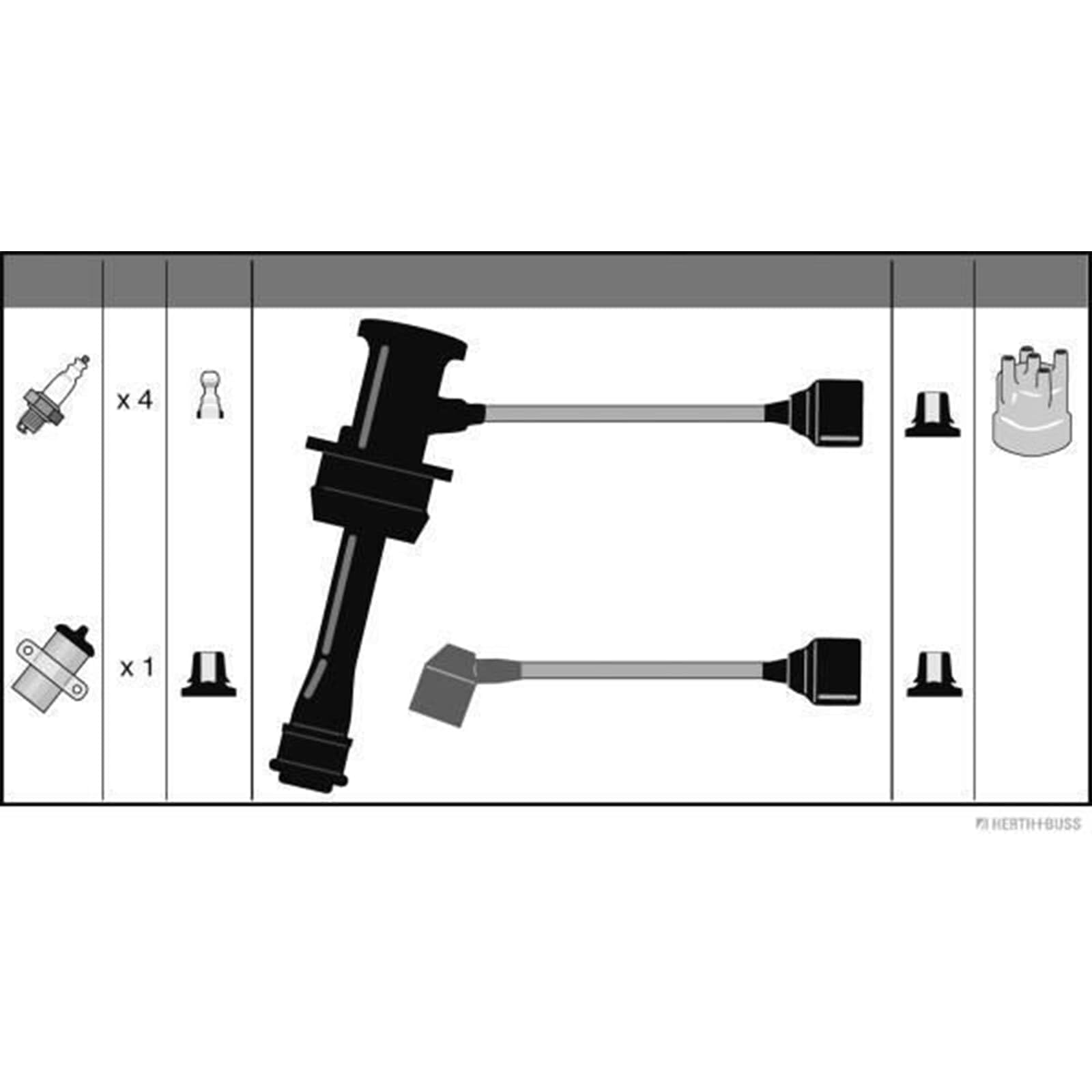 Herth+Buss Jakoparts J5382000 Set cavi ad alta tensione, candele
