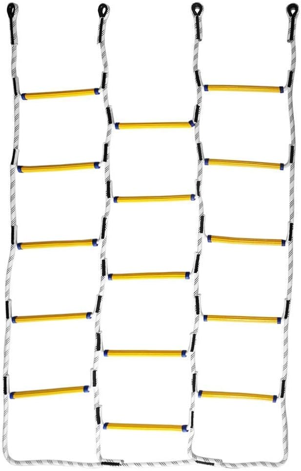 Aoneky 5.9 ft Nylon Climbing Cargo Net - Climbing Rope Ladder for Kids - Fun Outdoor Toy for Boys Ages 6 Years Old and Up