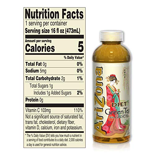 Arizona Premium Brewed Diet Green Tea, 16 Fl Oz (Pack of 12)