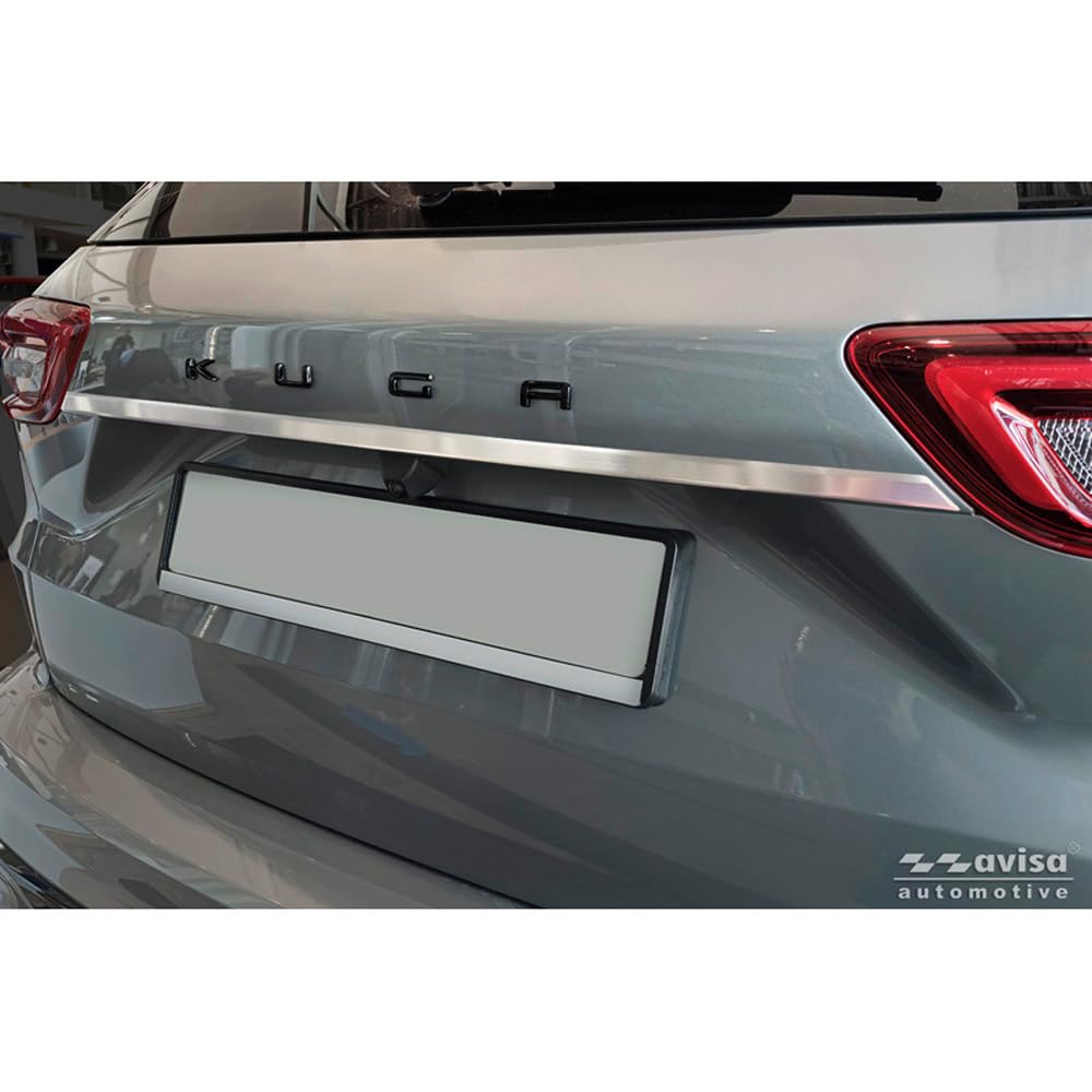 Avisa Brushed Stainless Steel Tailgate Trim compatible with Ford Kuga III 2019-2024 & Facelift 2024-