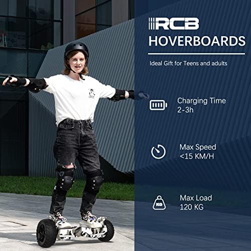 RCB HoverBoard 8.5 inch wheels all terrain Segways, APP control, Built in Bluetooth LED-Lights With powerful engine Self Balancing Off-Road Hoverboards, Gift for Teenagers and Adults
