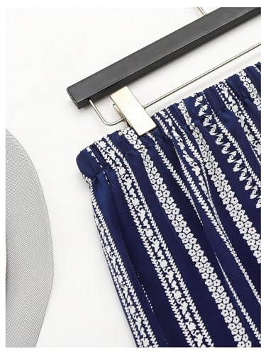 WDIRARA Women's Plus Size Boho Floral Print High Waist Palazzo Wide Leg Pants4