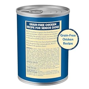 Blue Buffalo Freedom Grainfree Senior Wet Dog Food Free of Glutens  Artificial Preservatives Made with Natural Ingredients Chicken Recipe 125oz Cans 12 Count  Cucciolini Doodles Blue buffalo freedom grain free senior wet dog food free of glutens  artificial preservatives made with natural ingredients chicken recipe 12 5 oz Cans 12 count   cucciolini doodles