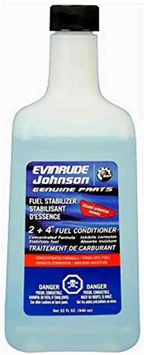 Johnson Evinrude OMC OEM 2+4 Fuel Conditioner & Stabilizer 32oz, 0766210
