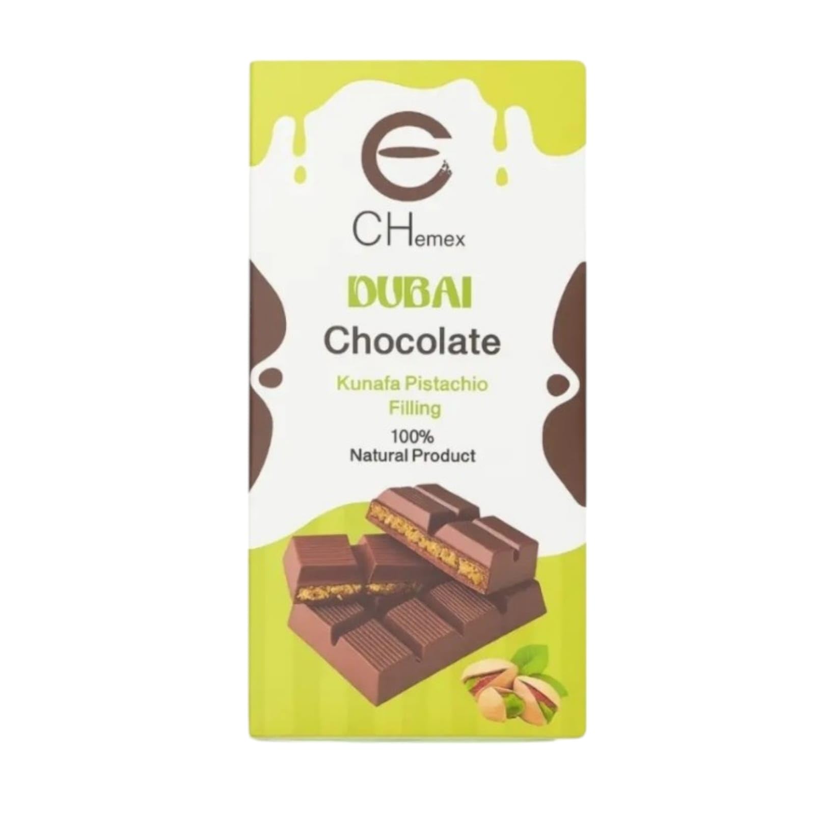 Dubai Chocolate Kunafa Pistachio 100% Natural Premium Dessert 200g