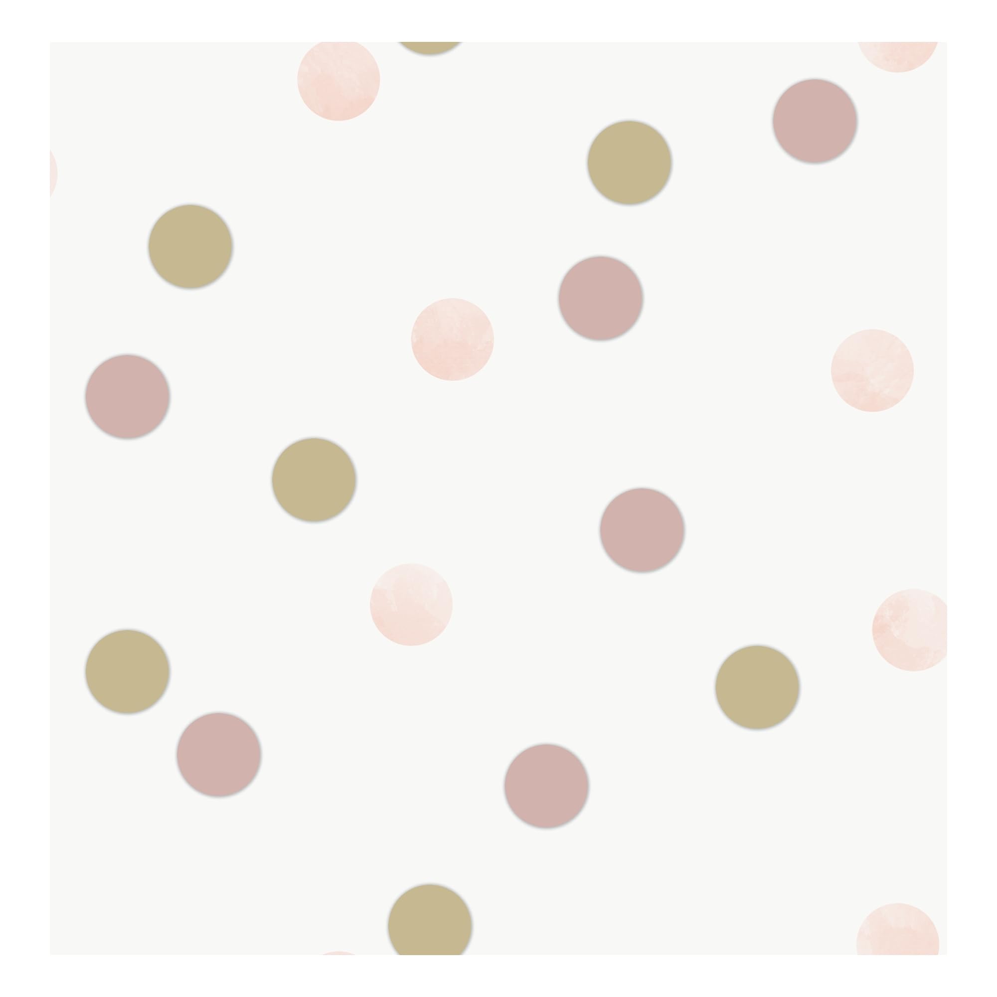 Superfresco Easy Pink/Gold Dotty Polka Wallpaper 5011583417005