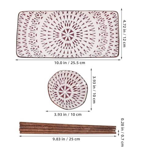 Set de platos japoneses de cerámica para sushi miniatura 2