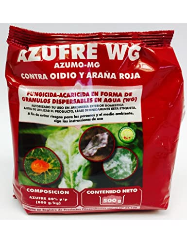 Azufre WG Masso, fungicida-acaricida contra oídio y araña roja, granulado para disolver en agua (500g)