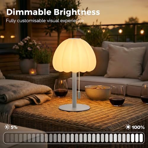 Image of Waterproof Rechargeble Shower Lamp, Outdoor Cordless Table Lamp with 16 Color Changeable, Dimmable Touch Lamp for Inside Shower with Remote Control, LED Night Light for Bathroom, Restaurant - Gray
