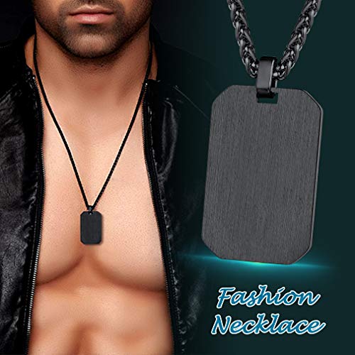 FaithHeart schwarz dog tag mit Gravur personalisierter Dog Tag Anhänger