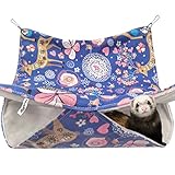 RAYFARMO Ferret Rat Hammock, Hamster Guinea Pig Hammock Toys and Cage Accessories for Small Animal...