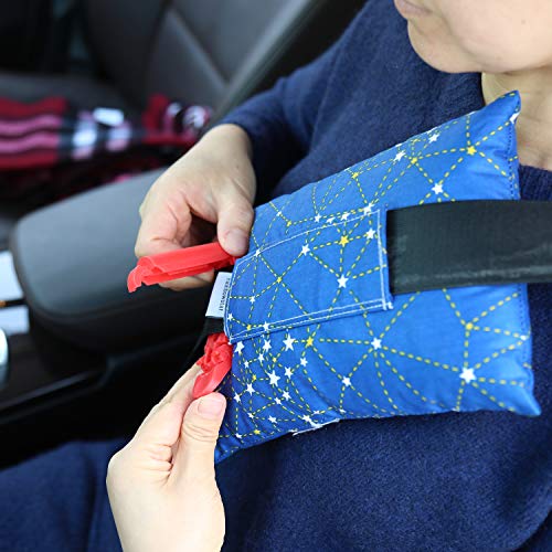 Chemotheraphy Pillows for Post-Surgery Chest Port Pacemaker Heart Surgery Recovery Support Cushion Pad Seatbelt Patient Care (Cobalt Blue)
