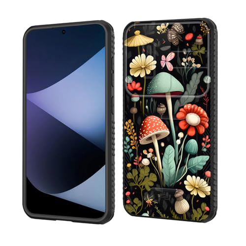 Coque Galaxy S24 Plus antichoc à double couche motif forêt de champignons