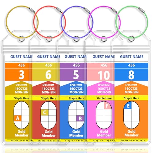 5 Pack Royal Caribbean Luggage Tag Holders Travel Essentials for Cruise Ships Clear Cruise Luggage Tags for Royal Caribbean & Celebrity Cruise Cruise Essentials 20262027 (7.5 x 2.75 in)