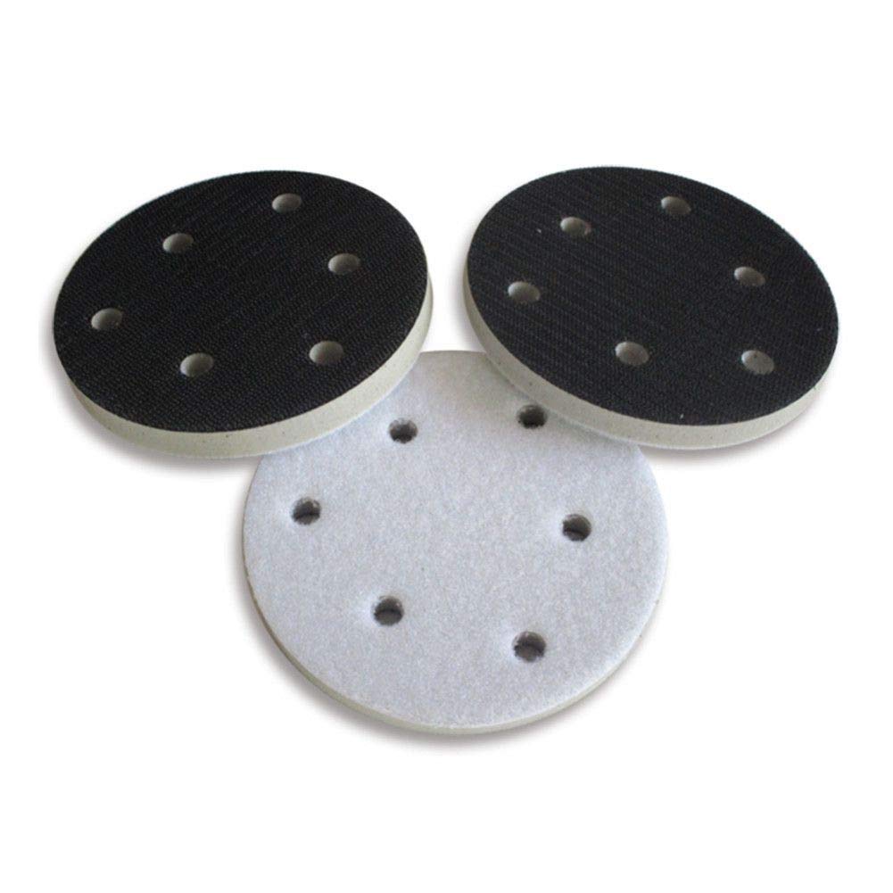 Almohadilla de interfaz de alta densidad 5"6 agujeros 125 mm Amortiguación y protección Almohadilla de lijado Accesorios para herramientas eléctricas - Gancho y bucle