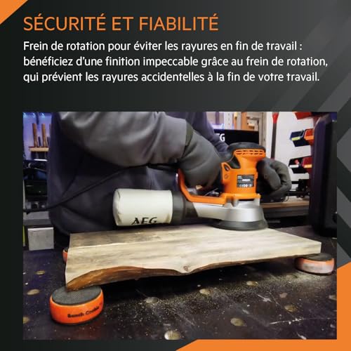 AEG Ponceuse Excentrique Filaire 150 mm EX150 ES Frein de Rotation