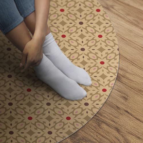 Tapis vinyle durable et élégant de style oriental pour salon et chambre