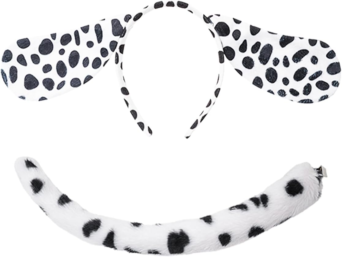 Halloween Dalmatian Costume Kids,Boys Girls 101 Days Of School Outfit Shirt Headband Ears and Tail Accessories - Image 3