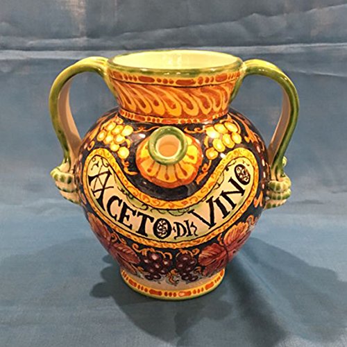 Vase en céramique peinte à la main 25 cm avec motif Acéto de Vin exclusif