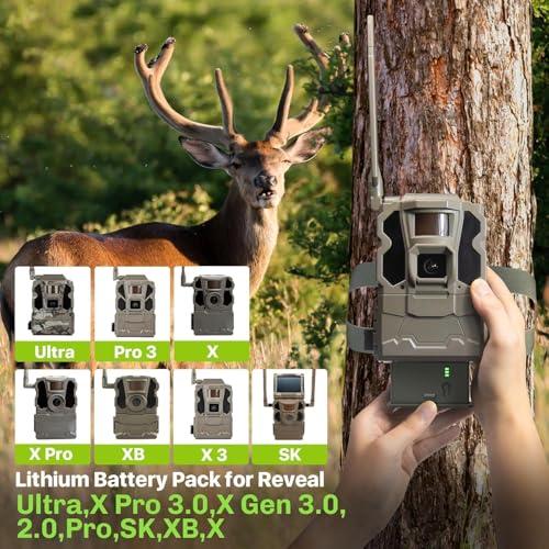 Image of New Reveal Lithium Battery for Cellular Trail Camera 2 Pack Rechargeable | Compatible with Camera Reveal Ultra, X Gen 3.0, Pro 3.0, X, X Pro, X Gen 2.0, XB, SK