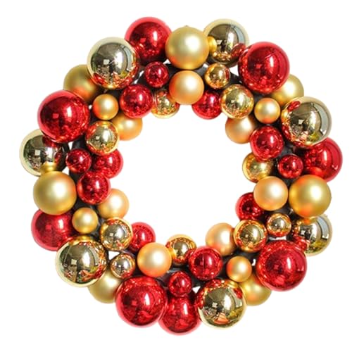 35 cm Weihnachtskranz, Adventskranz mit verschiedenen Christbaumkugeln...