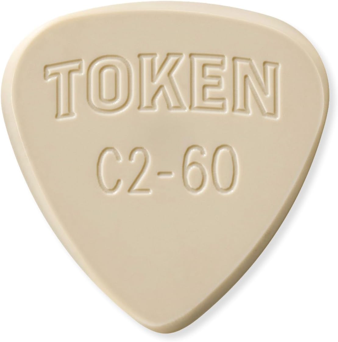 Token C2-60 Two-Round Tan PEEK Guitar Pick, 1.5 mm (single pick)
