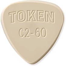 Token C2-60 Two-Round Tan PEEK Guitar Pick, 1.5 mm single pick