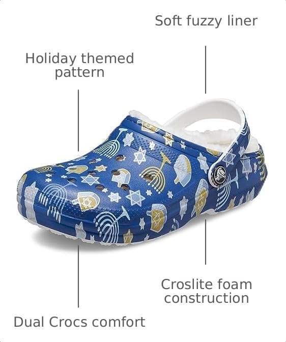 Image of Crocs Women's Classic Holiday Lined Fuzzy Clogs